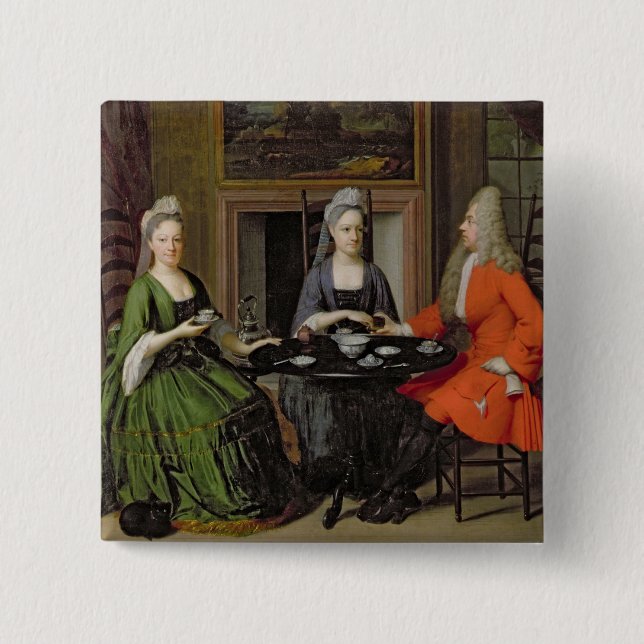 Macaron Carré 5 Cm Un thé (huile sur la toile) (Devant)