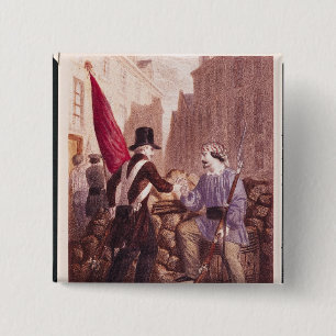 Macaron Carré 5 Cm Un travailleur partageant son pain avec un