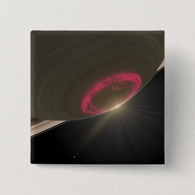 Macaron Carré 5 Cm Une aurore rouge cerise (Devant)