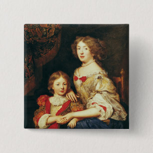 Macaron Carré 5 Cm Une femme et son fils