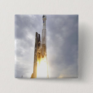 Macaron Carré 5 Cm Une fusée unie de l'atlas V d'Alliance de