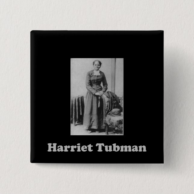 Macaron Carré 5 Cm Une image de Harriet Tubman (Devant)
