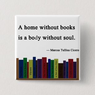 Macaron Carré 5 Cm Une maison sans Pin de livres