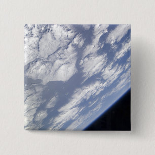 Macaron Carré 5 Cm Une partie bleue et blanche de la Terre