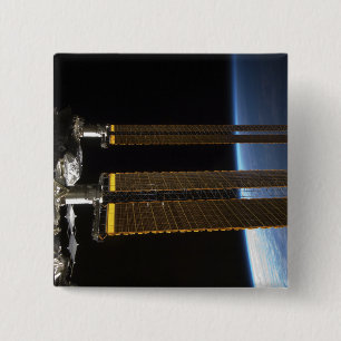 Macaron Carré 5 Cm Une partie de la Station spatiale internationale 2