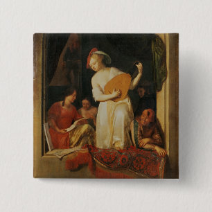 Macaron Carré 5 Cm Une partie musicale, 1681