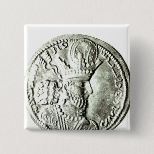 Macaron Carré 5 Cm Une pièce de monnaie dépeignant le profil de