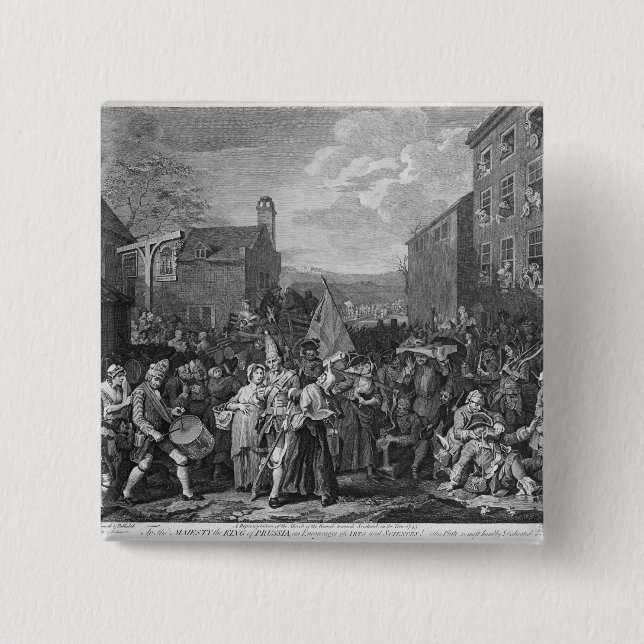 Macaron Carré 5 Cm Une représentation de mars des gardes (Devant)
