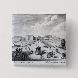 Macaron Carré 5 Cm Une vue de l'hôpital d'enfant trouvé