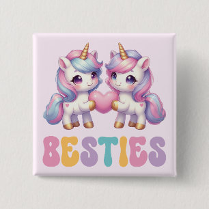 Macaron Carré 5 Cm Unicorne Besties Meilleurs Amis Pour Toujours