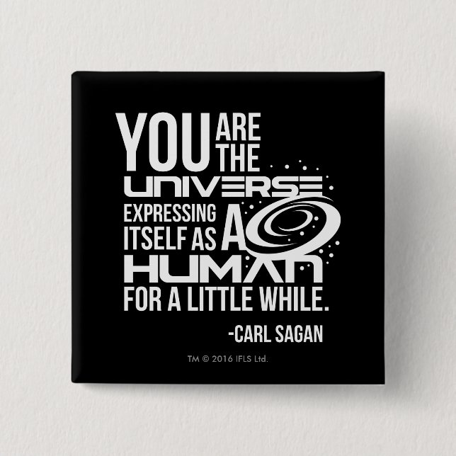 Macaron Carré 5 Cm Univers humain (Devant)