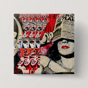 Macaron Carré 5 Cm Urban art 19
