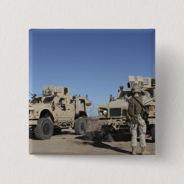 Macaron Carré 5 Cm US Marines (Devant)