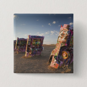 Macaron Carré 5 Cm USA, TEXAS, Panhandle Area, Amarillo : Cadillac 2