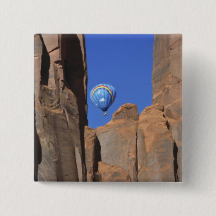 Macaron Carré 5 Cm USA, Utah, Monument Valley. Un air chaud arc-en-ci
