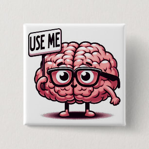 Macaron Carré 5 Cm Utiliser mon cerveau drôle