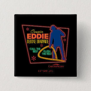 Macaron Carré 5 Cm Vacances de Noël Symbole Cousin Eddie Neon