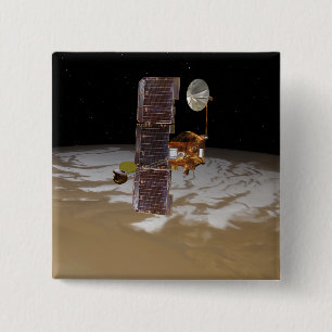 Macaron Carré 5 Cm Vaisseau spatial d'odyssée de Mars