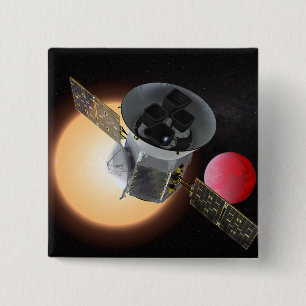 Macaron Carré 5 Cm Vaisseau spatial TESS Planet Hunter