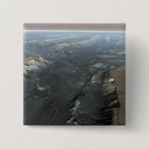 Macaron Carré 5 Cm Valles Marineris, le Grand Canyon de Mars