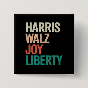 Macaron Carré 5 Cm Valse Rétro Harris Waltz 2024 Harris Walz Joie Lib