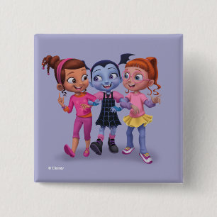 Macaron Carré 5 Cm Vampirina et les filles Ghoul