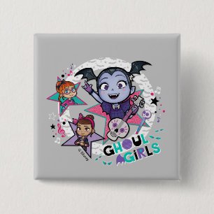 Macaron Carré 5 Cm Vampirina   Filles Ghoul