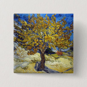 Macaron Carré 5 Cm Van Gogh Mulberry Tree Art impressionniste