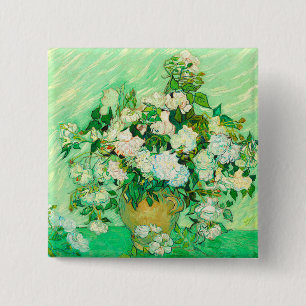 Macaron Carré 5 Cm Van Gogh White Roses