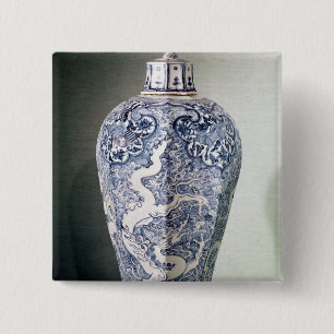 Macaron Carré 5 Cm Vase octogonal à "Mei- P'ing" avec le blanc