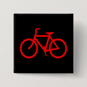Macaron Carré 5 Cm Vélo Rouge