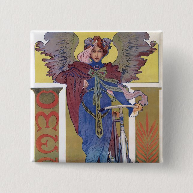 Macaron Carré 5 Cm Vélos oméga (Devant)