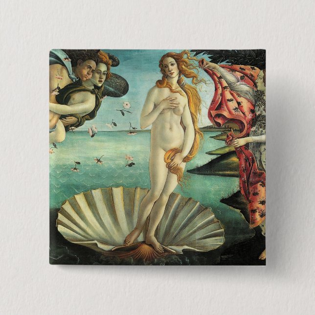 Macaron Carré 5 Cm Vénus Botticelli (Devant)