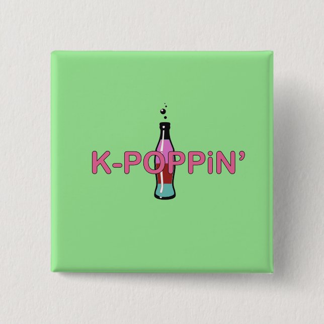 Macaron Carré 5 Cm Vert de Kpoppin (Devant)