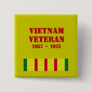 Macaron Carré 5 Cm Vétéran du Vietnam, vétéran du Vietnam