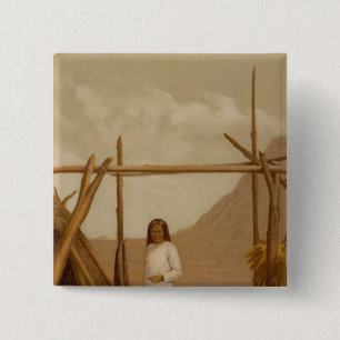 Macaron Carré 5 Cm Vie autochtone, Navajo