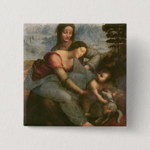 Macaron Carré 5 Cm Vierge et enfant avec St Anne, c.1510