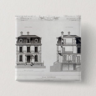 Macaron Carré 5 Cm Villa Suburbaine, Chasse premier au nuage de St