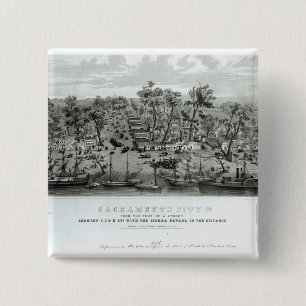 Macaron Carré 5 Cm Ville de Sacramento, la Californie