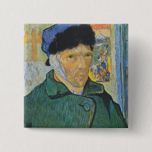 Macaron Carré 5 Cm Vincent van Gogh - autoportrait