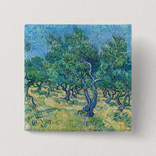 Macaron Carré 5 Cm Vincent van Gogh - Olive Grove