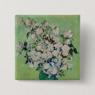 Macaron Carré 5 Cm Vincent van Gogh - Roses