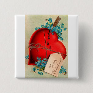 Macaron Carré 5 Cm Vintage Big Red