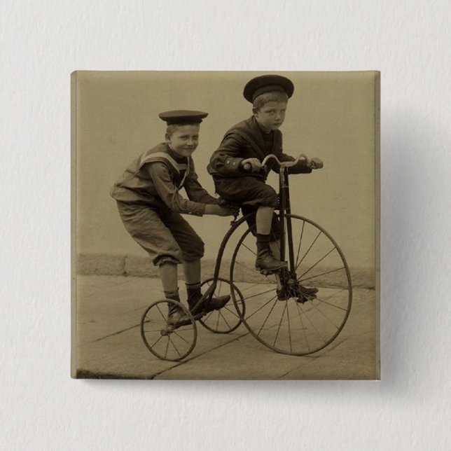 Macaron Carré 5 Cm vintage trike (Devant)