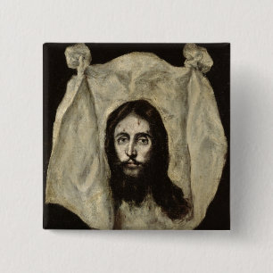 Macaron Carré 5 Cm Visage du Christ
