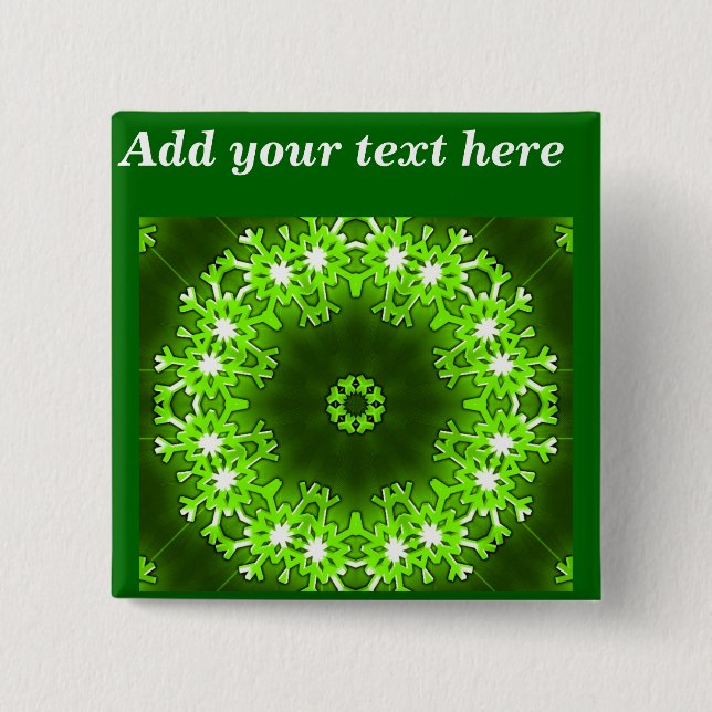 Macaron Carré 5 Cm voeux de Noël_ (Devant)