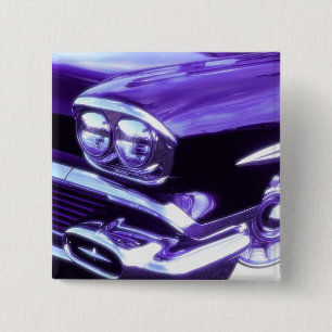 Macaron Carré 5 Cm Voiture classique : Chevrolet 1958