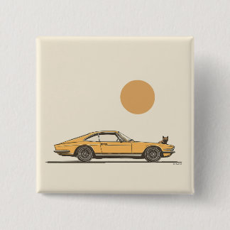 Macaron Carré 5 Cm voiture classique Jaguar