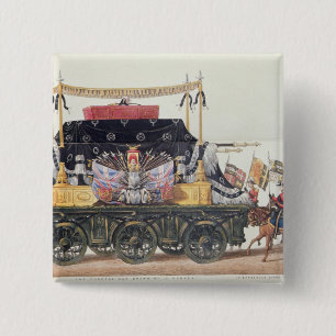 Macaron Carré 5 Cm Voiture funèbre du duc de Wellington, 1853