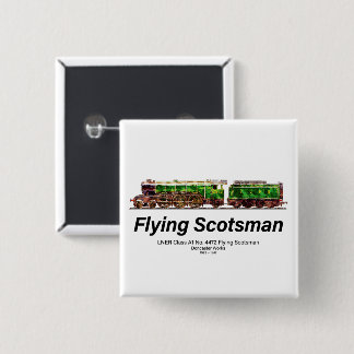 Macaron Carré 5 Cm Volant Scotsman Steam Train Anglais Locomotive